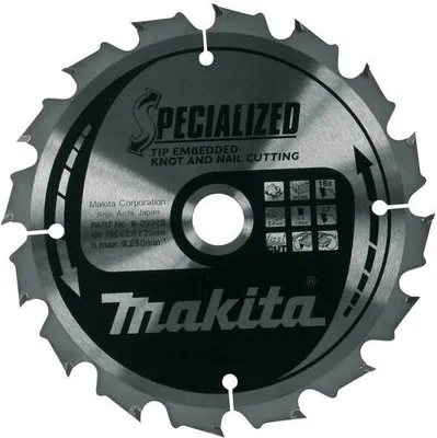 Zdjęcie produktu dla Makita SPECIALISED Sägeblatt 165x20x16Z - B-33037