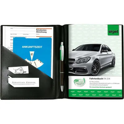 Produktbild von SIGEL EF510 Einband für Formularbücher, Lederoptik schwarz, matt, für A5