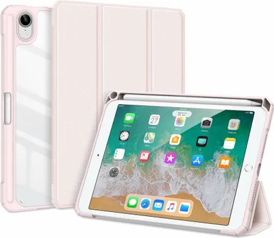 Produktbild von Dux Ducis Toby Eco-Leather Tablet-Ledertasche Schale Cover für Samsung Galaxy Tab A7 Lite (T220) mit Smart-Sleep Funktion Wake-Up Stifthalter Rosa