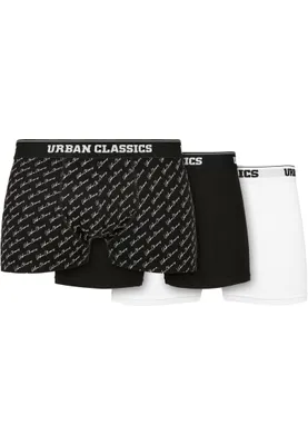 Image de Lot de 3 boxers bio script noir+noir+blanc L