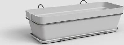 Produktbild von Artevasi Capri Plant Box Balcony Kit, Grau, 14 l, 285 mm, 502 mm, 207 mm, 6 Stück(e)