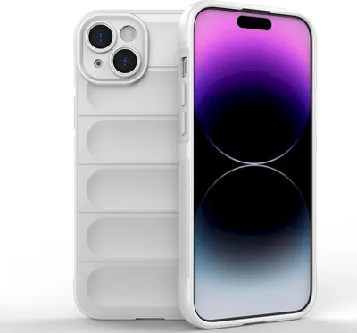 Produktbild von Mobigear Bumpy iPhone 15 Plus Hülle Flexibles TPU Backcover - Weiß
