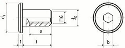 Obrázok produktu pre Spojovacia matica M 6x17 ZB s plochou hlavou