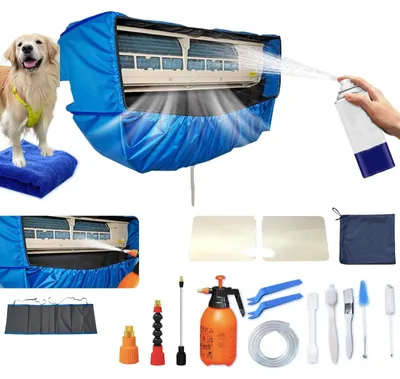 Productafbeelding van Airconditioner reinigingsset, 18 stuks, verbeterde zijpanelen en waterdicht ontwerp