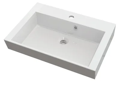 Obrázok produktu pre ORINOKO umývadlo z liateho mramoru 60x15x45cm, biele