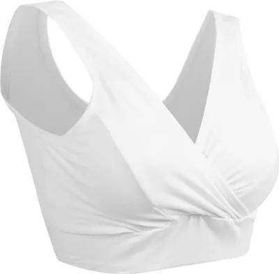 Produktbild von Baumwolle Reine Farbe Schwangere Frauen Drahtlose Stillen Mutterschaft Still-BHWeiß M