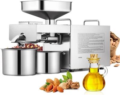 Ölpresse 1500 W Edelstahl für Nüsse & Samen
