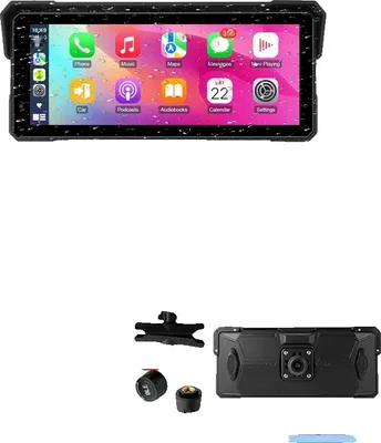 Produktbild von Motorradnavigation, kabelloses Carplay, Android Auto, 32G, Moto Radio mit TPMS-b