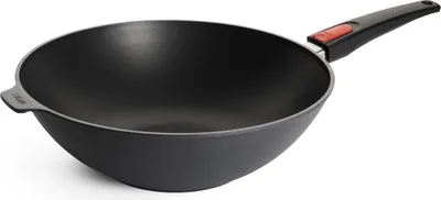 Produktbild von Woll Diamond Lite Guss-Wok- und Rührpfanne: abnehmbarer Stiel, Alle Herdarten inkl. Induktion, Ø 32 cm, 10 cm hoch, 4.6 Liter