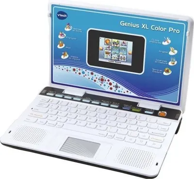 Image de Ordinateur Enfant Bilingue VTECH Genius XL Color Pro, Gris, 90 Activités, Apprentissage Lettres et Maths, 6+ Ans