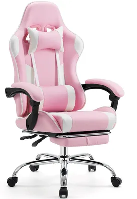 Image de Siège de jeu - Siège de bureau - Hauteur d'assise réglable - CuirPolyuréthaneconfortable - Avec repose-tête et support lombaire