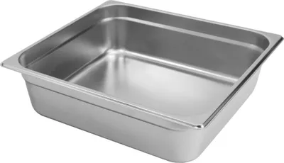 Zdjęcie produktu dla Pojemnik GN na posiłki, gastronomiczny 2/3 Mega-M ze stali nierdzewnej 353x325x100mm