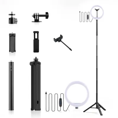 Produktbild von Handyhalter Handyhalterung 360-Grad-Drehbar - Kamerahalterung Schminklicht halterung Kamera Phone Mount Geeignet für Live-Übertragungen, Fotografie
