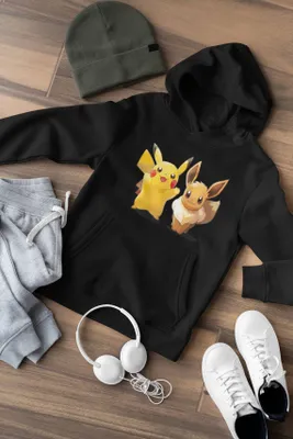 Produktbild von Dětská mikina Cute Pikachu Evolie Pokemon Trainer Dětské tričko Comic Anime Manga Hoody
