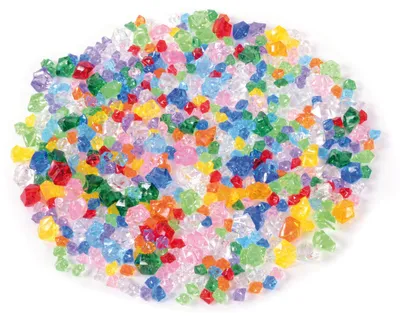 Productafbeelding van EDUPLAY 200130 Acryl-diamantenmix, transparant/kleurrijk (500 gram in zak)