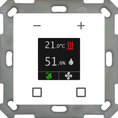 Obrázek produktu pro EIB, KNX, rozšiřující jednotka pokojové teploty Smart 55 s barevným displejem, bílý lesklý povrch...