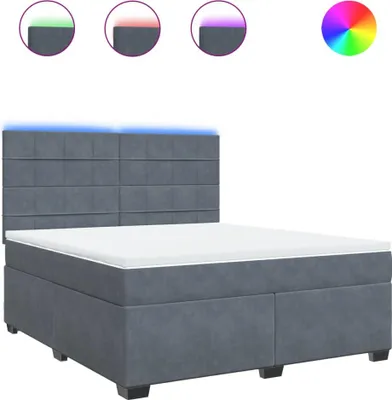Obrázok produktu pre vidaXL Boxspring posteľ s matracom Dark Grey 180x200 cm Velvet