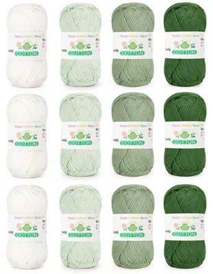 Produktbild von Handstrickgarn 600g 4-fädig Babyweich Grün 100% Baumwolle