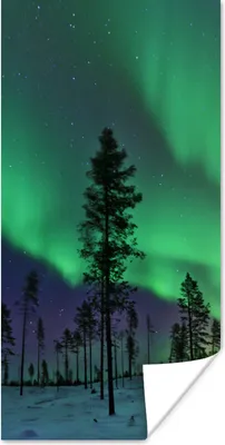 Produktbild von MuchoWow® Poster Nordlichter - Schweden - Boom 20x40 cm - Plakat - Foto