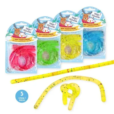 Produktbild von Quetschfigur Magic Moments Powerschnur, 3 Stück, farblich sortiert, ca. 22 cm