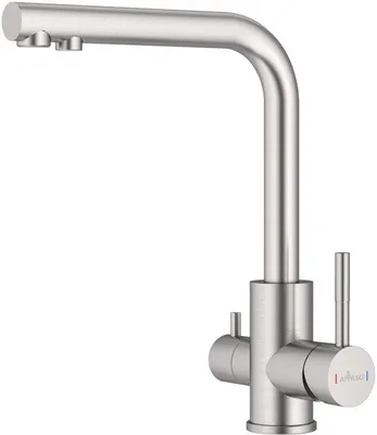 Immagine prodotto di Rubinetto da cucina a 3 vie, rubinetto da cucina 3 in 1 per filtro dell'acqua, rubinetto da cucina girevole a 360 gradi, rubinetto a 2 maniglie in acciaio inossidabile spazzolato