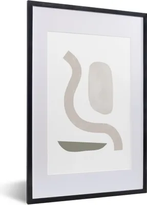 Produktbild von MuchoWow® Gerahmtes Poster Pastell - Minimalismus - Gestaltung 40x60 cm - Poster mit Schwarzem Bilderrahmen Wandposter Rahmen Foto Bilder - Poster in Rahmen