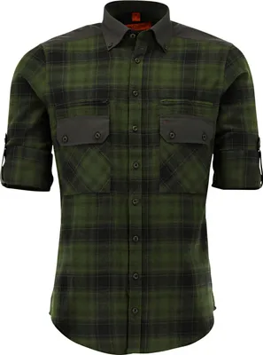 Produktbild von OS Trachten Hemd 1/1 Arm Slim Fit Herren (Oliv) Größe 43/44