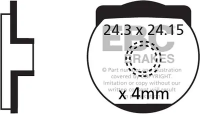 Image de CFA316 - Plaquettes de frein vélo (organiques) EBC Brakes