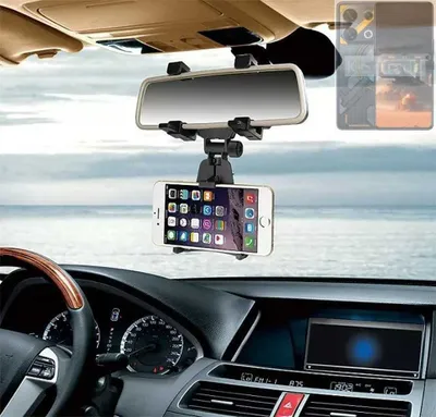 Produktbild von K-S-Trade Smartphone Halterung kompatibel mit Infinix GT 10 Pro Rückspiegel Halterung schwarz Auto Halterung KFZ Halter