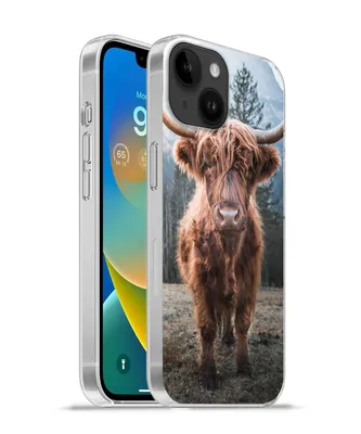Produktbild von MuchoWow® Handyhülle Schutzhülle Hülle für Apple iPhone 14 - Softcase Schottischer Hochländer - Kuh - Tiere - Berg - Natur Silikon Softcase Handy Hülle - Mobiltelefonhülle