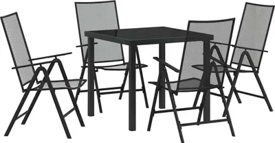 Image de Ensemble de salle à manger pour jardin 5 pcs Anthracite