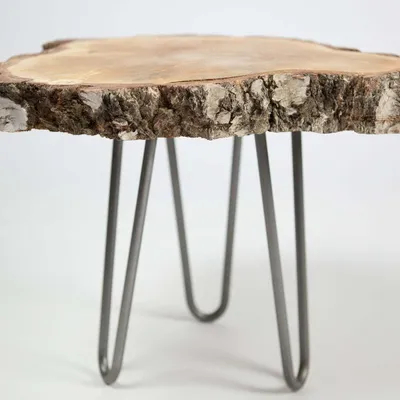 Produktbild von Natural Goods Berlin HAIRPIN Legs, Haarnadelbeine, Möbelfüße, Tischbeine, Weiß, 20 cm, 2 Streben, 4 Stück