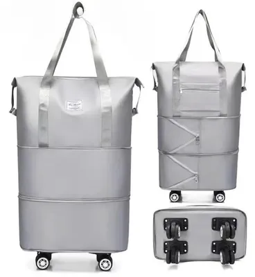 Image de Sac de sport pliable avec roulettes et capacité extensible