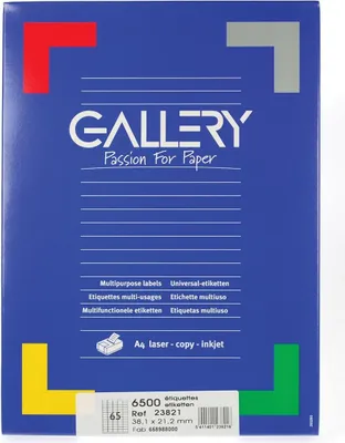 Zdjęcie produktu dla Etykiety galeryjne 38,1 x 21,2 mm 100 arkuszy, białe, 3,81 cm, 2,12 cm, 216 x 306 x 20 mm