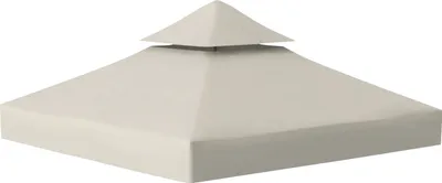 Obrázok produktu pre TolleTour náhradná strecha pavilónu 3x3m béžová, strecha pavilónu s komínovým prieduchom, strešná krytina na záhradu, krytina pavilónu