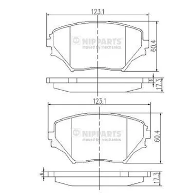 Immagine prodotto di Pastiglie Freno Nipparts Pastiglie Freno Anteriori J3602095