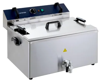 Produktbild von GastroHero Elektro n Fritteuse 20,4 Liter 5 kW Edelstahl Gastro Fritteuse mit Ablasshahn Profi Fritteuse Gastronomie 400 V