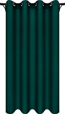 Produktbild von Blickdichte Gardine mit Ösen, Fertig Vorhang, Maße: 140x250 cm, Farbe: Dunkelgrün
