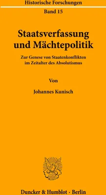 Produktbild von Staatsverfassung und Mächtepolitik.