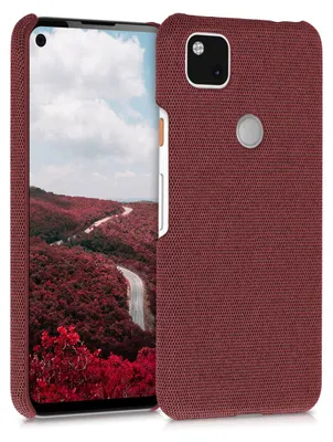 Produktbild von kwmobile Schutzhülle kompatibel mit Google Pixel 4a - Hülle - Stoff Cover Handyhülle - Backcover in Koralle
