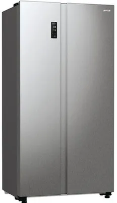 Produktbild von Gorenje NRR9185DABXL Side by Side Kühl-/Gefrierkombination, Gesamtvolumen 550 L, Gefrierteil 192 L, Kühlteil 358 L, Memory und FastFreeze Funktion, Grau Metallic