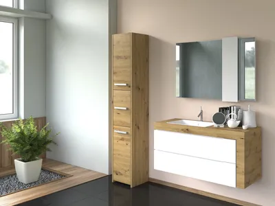 Zdjęcie produktu dla Topeshop S33 ARTISAN, Dąb, Wolnostojący, 6 pół., 2 drzw., Płyta wiórowa, Matowy