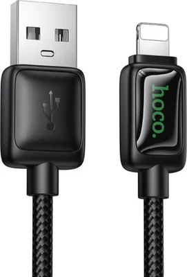 Immagine prodotto di Cavo con LCD USB A a Lightning Hoco 2,4A 1,2 m U146 nero