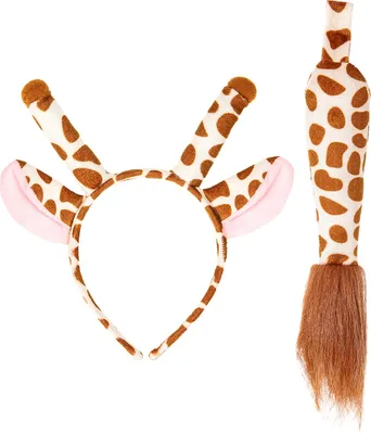 Produktbild von Kostümset "Giraffe" | Haarreif mit Ohren und Schwanz