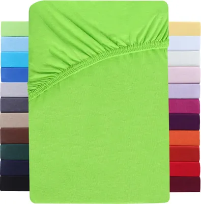 Produktbild von Jersey Spannbettlaken Wasserbett Boxspringbett 180-200x220cm Apfel grün
