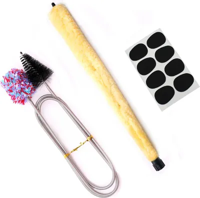Immagine prodotto di Set per la pulizia del sassofono, protezione del collo, strumento per la cura del sassofono con spazzola a doppia faccia, asta lunga, 8 cuscinetti per bocchino