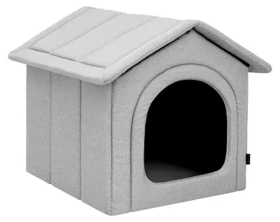 Produktbild von Haustierhütte, Hundeecke, Haustierzwinger, Hundehütte, Ruhebereich, Zwinger, Tierheim, Hundezwinger, 60 x 70 cm, Asche Ökoleinen