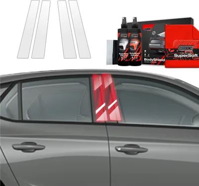 Zdjęcie produktu dla Folia ochronna 4 w 1 Grizz Protector na słupek B – Opel Corsa (2023–2025)