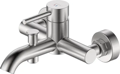 Produktbild von Avapax | Wandbadewannenarmatur - Edelstahl - Gebürstet - Ergonomischer Hebel - Umstellventil