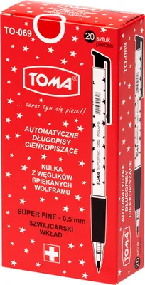 Zdjęcie produktu dla Toma Długopisy Superfine 0,5 Mm - 20 Sztuk - Czarne